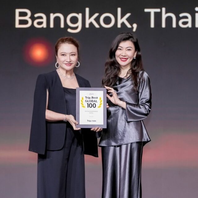 We are honoured to be named one of 𝐓𝐫𝐢𝐩.𝐜𝐨𝐦’𝐬 𝐓𝐨𝐩 𝟏𝟎𝟎 𝐌𝐨𝐬𝐭 𝐈𝐧𝐬𝐭𝐚𝐠𝐫𝐚𝐦𝐦𝐚𝐛𝐥𝐞 𝐇𝐨𝐭𝐞𝐥𝐬 𝐢𝐧 𝐭𝐡𝐞 𝐖𝐨𝐫𝐥𝐝 
⁣
A heartfelt thank you to the Trip.com team for this incredible recognition, and to our guests, friends, and followers who continue to capture the soul of our hotel through your lens.
⁣
We were proud to be represented at the award ceremony in Shanghai by our owner, Khun Marisa Sukosol Nunbhakdi, whose vision and passion continue to shape the heart of our hospitality. 
⁣
Every corner tells a story. Every detail is designed to inspire. We are grateful to be part of your most picture-perfect moments.
⁣
#Tripcom #Top100Hotels #InstagrammableHotels #ThankYouTripcom #LuxuryTravel #DesignHotel #YourStoryStartsHere