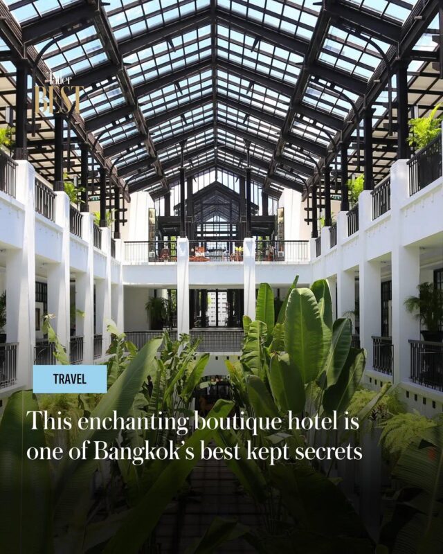 Reposted • @tatlertravel When Thai actor and singer @noipru inherited a plot of prime Bangkok riverside land in 2005, he commissioned architect @billbensley to transform it into The Siam (@thesiambangkok), a 39-suite-and-villa boutique hotel. Bensley’s signature palette of black and white lays a contemporary canvas for Clapp’s personal antique collection, including vintage toys and sculptures that date back to the Han dynasty.

The Siam as a whole is ridiculously photogenic, but perhaps the most stunning is the soaring atrium with formidable palm fronds that stand three storeys high. That, or the pinstriped infinity pool.

The Siam also has its own longtail boat, which shuttles guests from the hotel pier to key districts including Chinatown and Sathon—complete with an on-board bar, it’s infinitely better than sitting in Bangkok traffic.

#TatlerTravel #BeautifulHotels #TheSiamBangkok #Bangkok #BangkokGuides #BestHotels #BoutiqueHotels